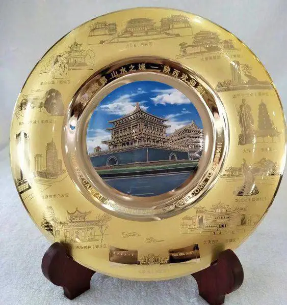 陕西旅游项目开发纪念品、观光留念铜牌、单位年会表彰奖牌制作