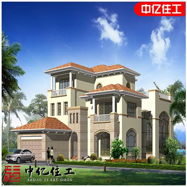私人自建奢华别墅 高强度镀铝锌轻钢龙骨 薄壁冷弯c型钢材 抗压抗震