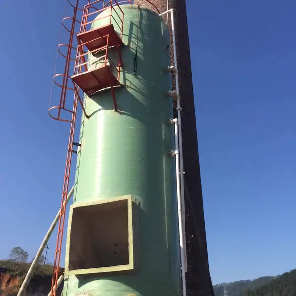 实恒 脱硫设备 砖厂脱硫净化塔 窑炉除尘玻璃钢脱硫装置 维护方便
