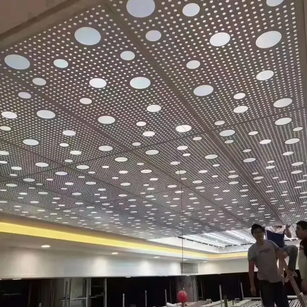 酒店航诚吊顶幕墙墙面金属装饰铝拉网源头厂家
