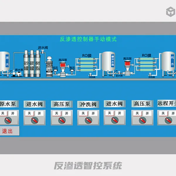 智跃焕新版7寸静态双级反渗透控制器触控操作灵敏流畅