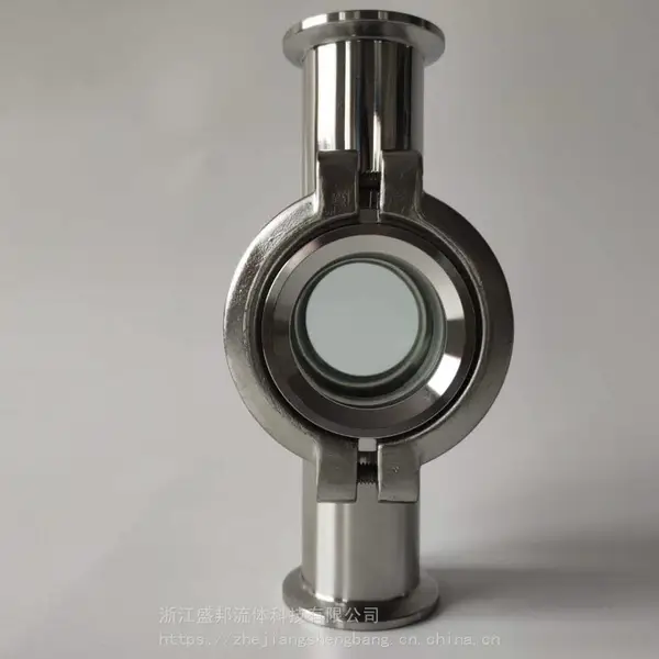 卫生级四通视镜 卡箍式球形视镜 卫生级管道视镜