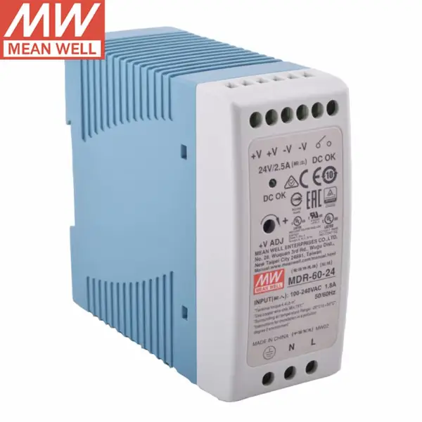 明纬(MEANWELL) MDR-60-24 工业DIN导轨型单组 开关电源24V4A