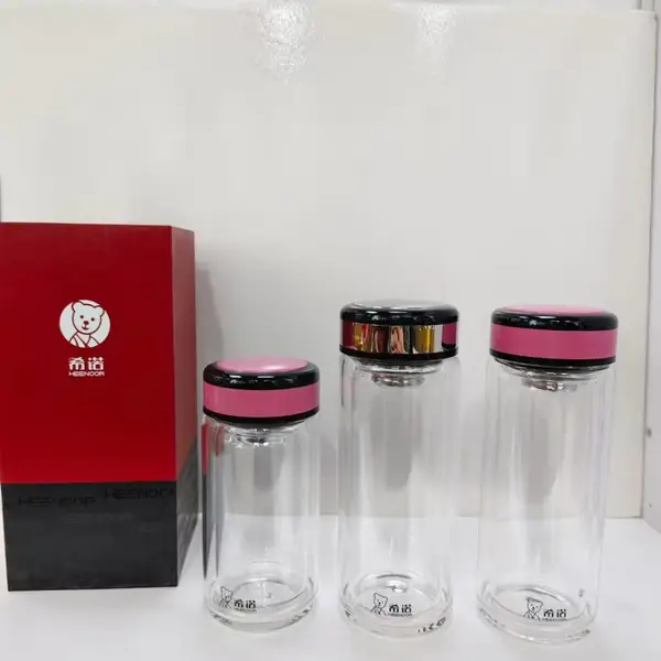 希诺双饮杯 西安希诺水杯代理 女士小巧玻璃水瓶批发