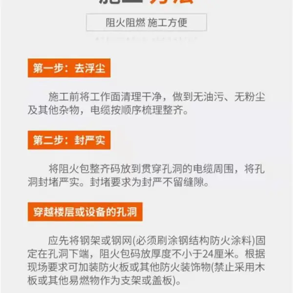 硕雪 消防膨胀防火包PC型 防火封堵用防火包电缆竖井用