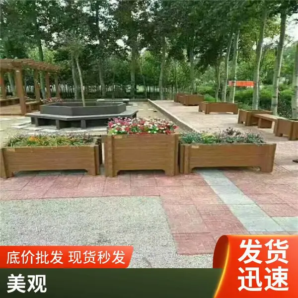 水泥仿木户外景观花箱 使用性能好 道路隔离分流花钵 美观大方