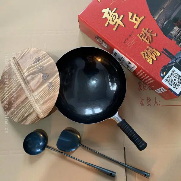 山东章丘铁锅价格表章丘铁炒锅厂家无涂层古法老式铁锅