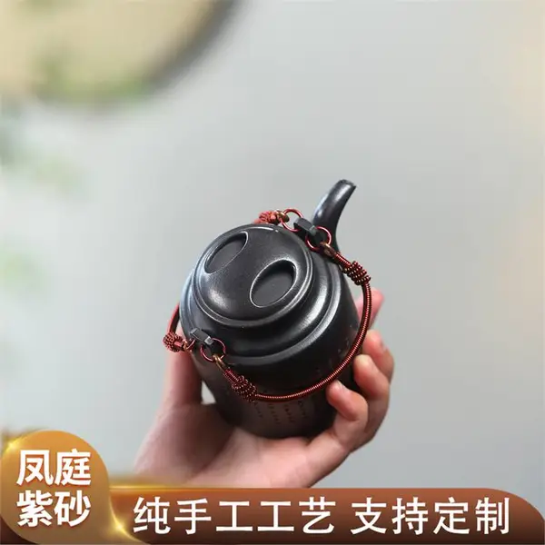 提梁 紫砂壶 放置稳固 自选刻字 抓握舒适造型古雅凤庭