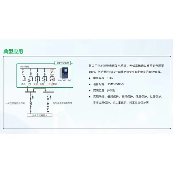 PMC-951F-G防孤岛保护装置行业应用:分布式光伏并网点的孤岛防线