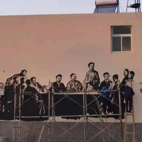 墙面绘画艺术墙体彩绘手绘墙画
