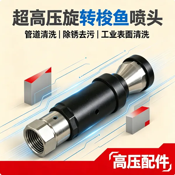 庆捷 梭鱼旋转喷头 超高压 除漆除锈 水垢清洗 工业表面清洗喷嘴