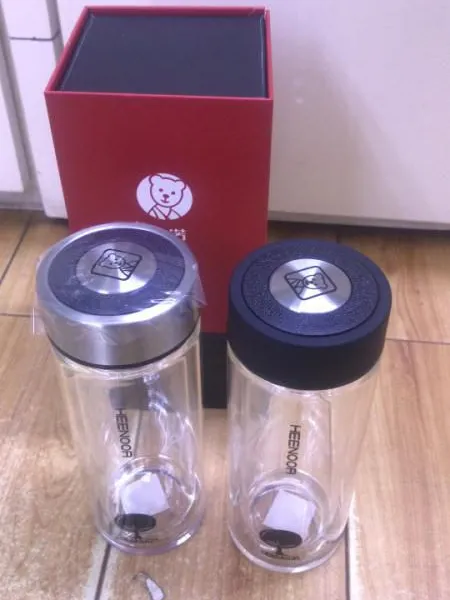 西安希诺玻璃杯专卖品牌杯定制双层玻璃杯印字log正品销售
