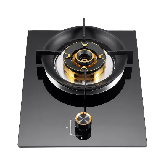 焰博士燃气灶 3025 全黑 430 玻璃面板 5.2KW 能效 四叶草铜盖专款 2 号