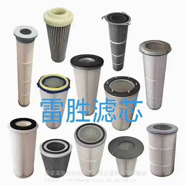 卡盘除尘滤筒 可选内外双护网覆膜滤布 工业除尘滤筒定制 雷胜滤芯