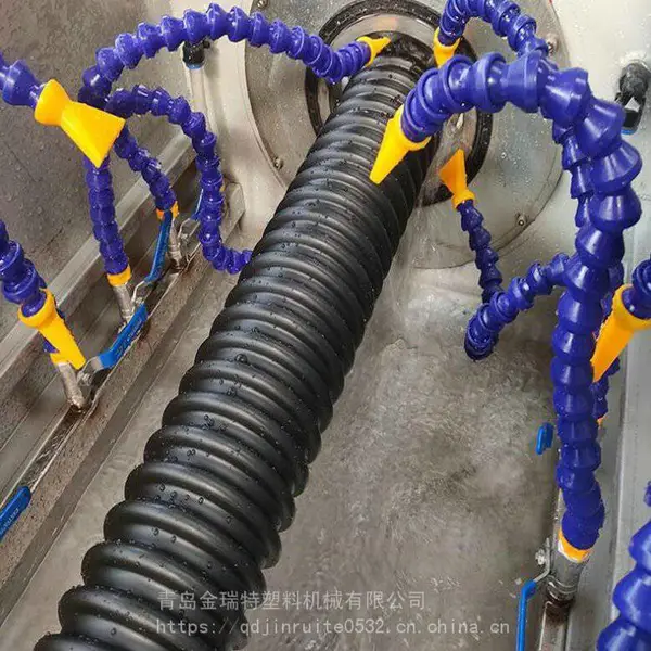 hdpe预应力螺旋管设备 桥梁碳素管生产线 sj65螺旋扁管生产线