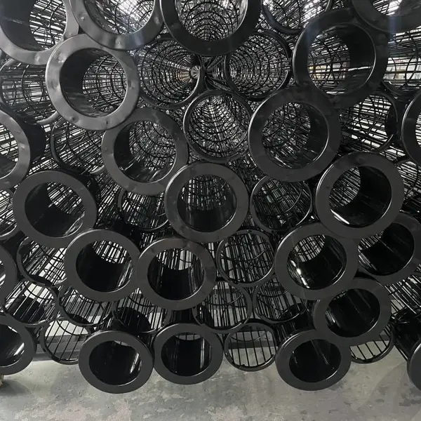 【鑫泉环保材料】贵阳骨架耐高温 垃圾焚烧项目常用 有机硅圆袋笼