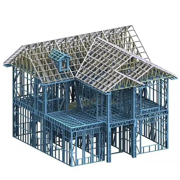 轻钢龙骨别墅建筑建材 修建轻钢房屋轻钢别墅钢结构建筑定制