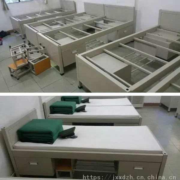 铁架床 带梯柜双层床 学生公寓床 洪源