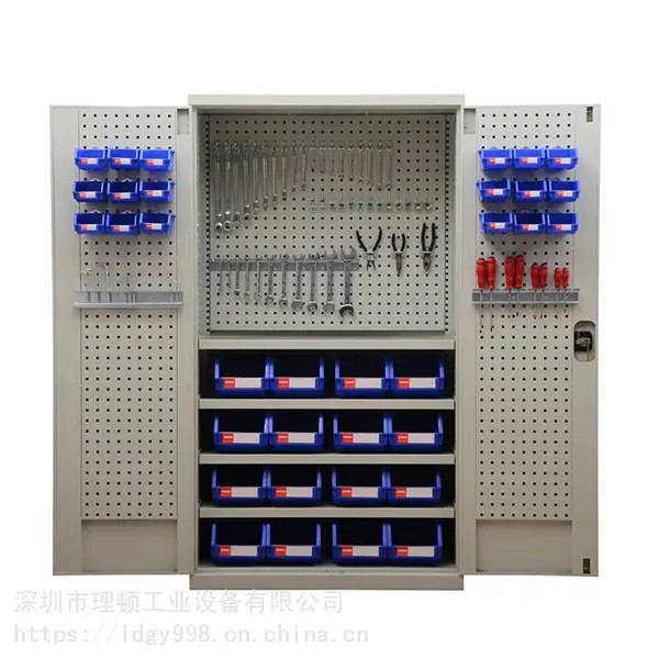 定做车间零件存放柜铁皮柜双开门物料工具柜