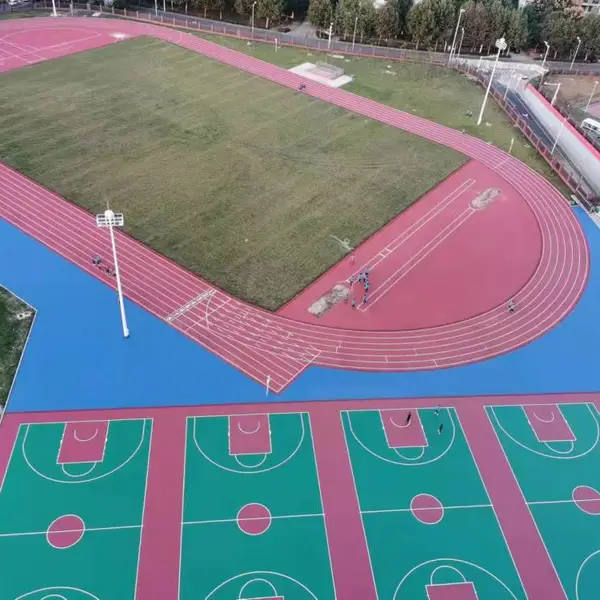 学校跑道塑胶跑道材料运动场缓冲地面