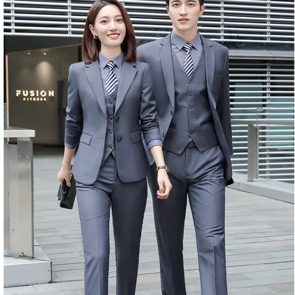 东营商务职业装_韩版修身西服西装_文员装定制厂家淄博志伟服装厂