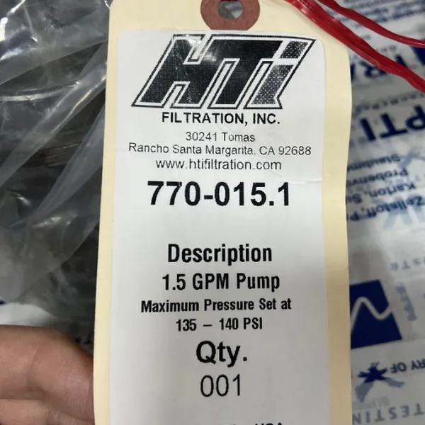 优势供应 HTI FILTRATION 泵 770-015.1