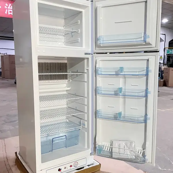 厂家生产吸收式燃气冰箱 双开门冷藏冷冻冰箱 天然气卧式冰柜