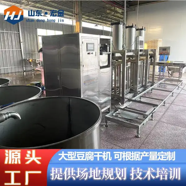 做牛皮豆干的机器 新型全自动豆腐干机 宏金机械豆腐干压榨机器