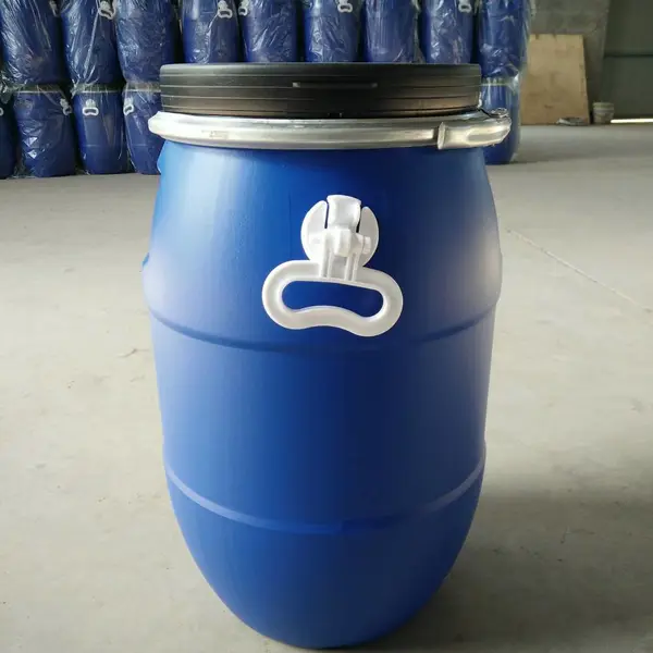 供应加厚蓝色30L升塑料桶30升抱箍桶卡箍卡子桶