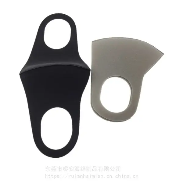 网红***黑色口鼻罩防尘透气立体海绵口罩男女儿童可水洗罩