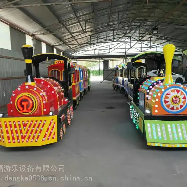 新款商场儿童无轨小火车炫彩游乐设施景区户外游乐园托马斯电瓶观光火车