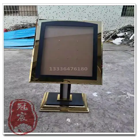 可视楼宇对讲落地不锈钢支架 小区人脸识别不锈钢机座可批量定制