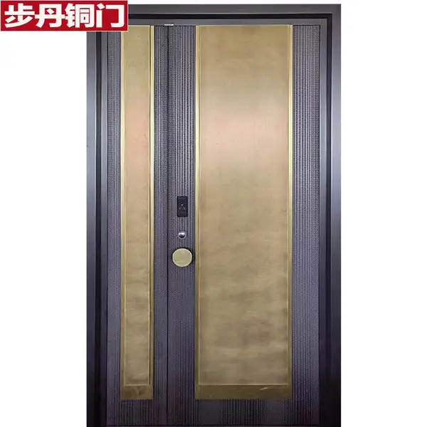 步丹铜门现货不锈钢铜门子母门防盗门单门