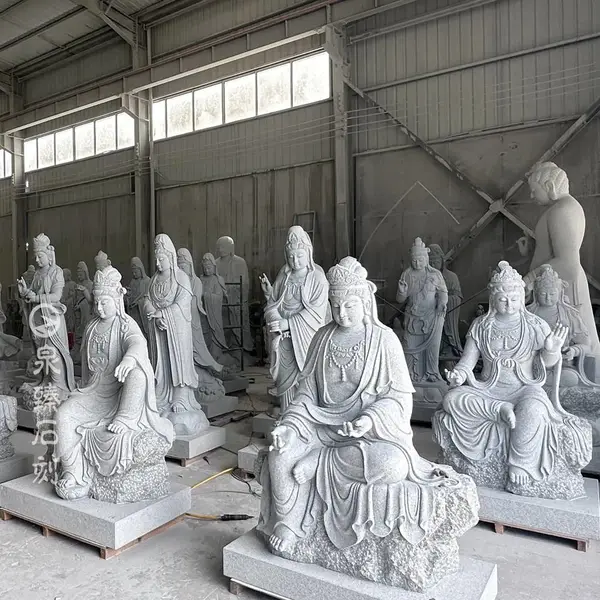 假山33观音石造像 观音三十二应身石雕 观音石像各种造型全集
