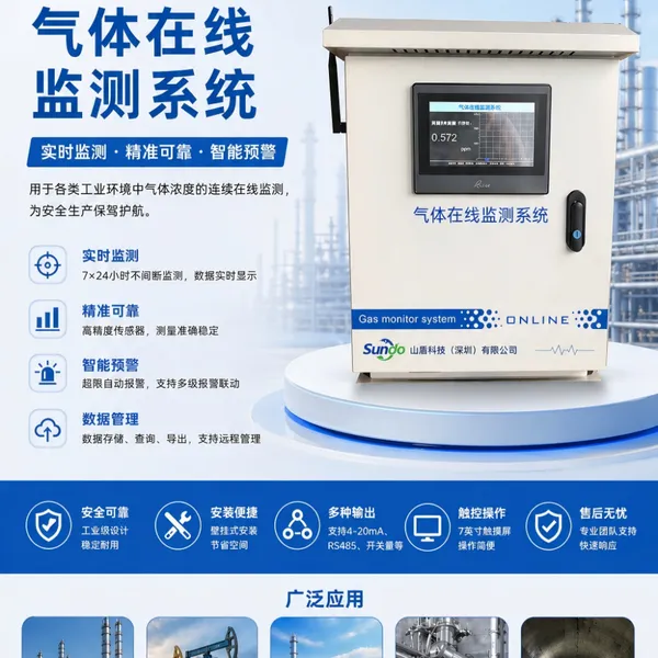 山盾科技SD-800-QT气体在线监测系统(源头厂家支持定制)