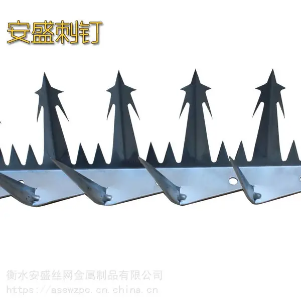 衡水安盛防爬刺钉 燃气管道防爬刺钉 墙头阳台刺钉刀片刺网 刺钉