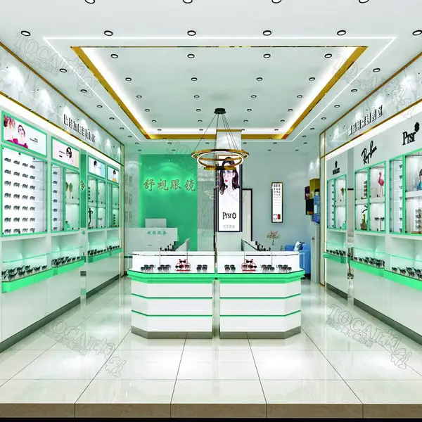 湖南眼镜店装修 眼镜展柜定制 精品眼镜展柜 眼镜店设计效果