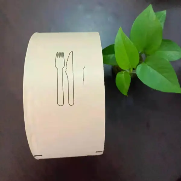 厂家销售 经过SWA FSC欧盟认证 木质刀叉勺包装纯牛皮纸框涂卷材