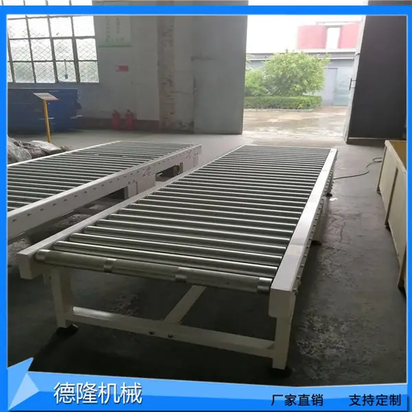 德隆厂家不锈钢重型滚筒输送机车间装配生产线 辊筒包装流水线