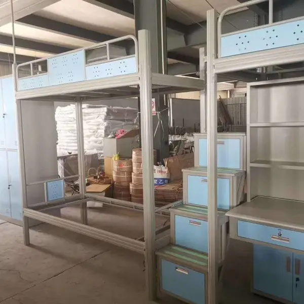 昆明学生公寓床上下床 双人课桌讲台食堂餐桌 书架密集架