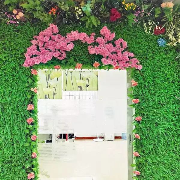 仿真植物墙装饰门头招牌广告牌门店壁挂绿植假草坪绿化背景形象墙