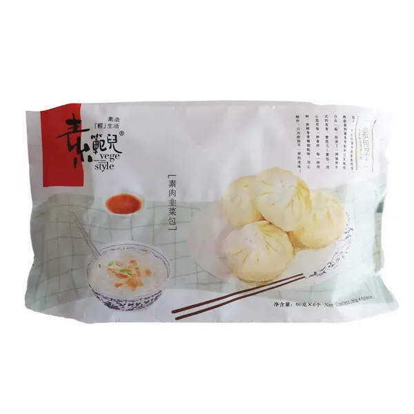 素肉韭菜包子 营养早餐素包子方便速冻熟制早点加热即食