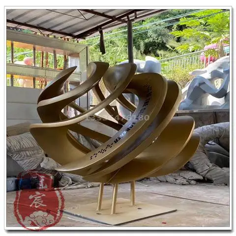 金属异型造型加工厂不锈钢抽象亮面喇叭景观雕塑摆件