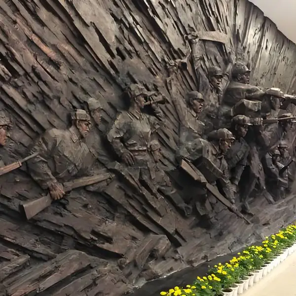 中式庭院铸铜浮雕壁画背景墙雕塑工艺品厂家现场施工