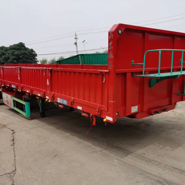 13米侧翻自卸半挂车 偏翻半挂车带手续多少钱
