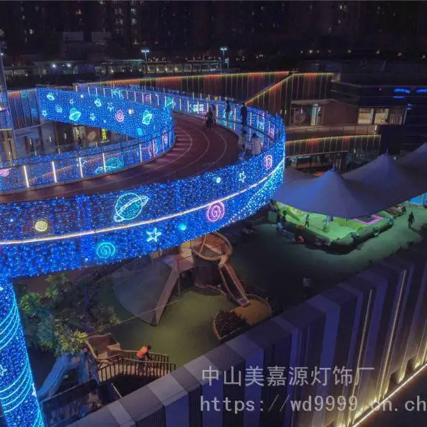 LED 幕墙灯饰画 楼体夜景灯光装饰画 户外节日亮化工程造型灯