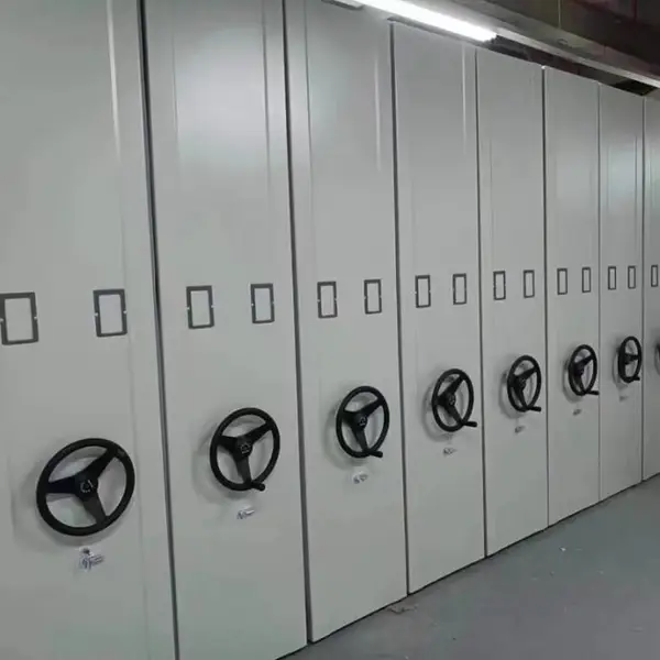 密集架 资料档案柜 智能手摇轨道档案架 移动密集柜