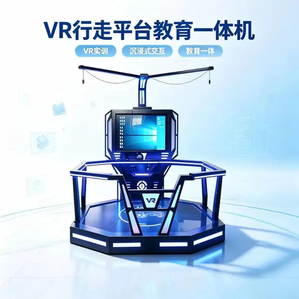 虚拟现实教育一体机 成中胜 体感行走平台 多人互动 沉浸式体验