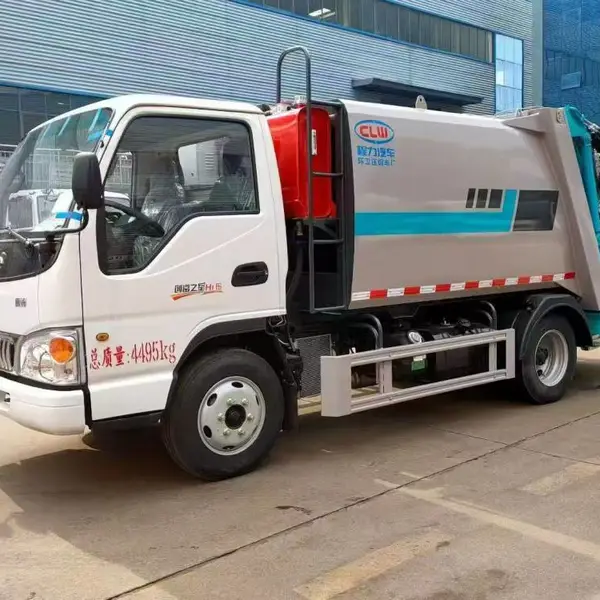 江淮康铃H1蓝牌压缩垃圾车 6方环卫垃圾清运车 后挂桶式垃圾处理车