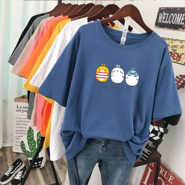 拿衣服的货源去哪里找精品女式T恤厂家批发摆地摊杭州哪里的批发衣服